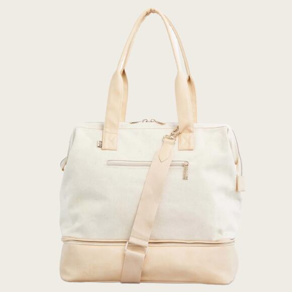 BEIS The Convertible Mini Weekender in BEIGE Summer Travel Essentials It Girl